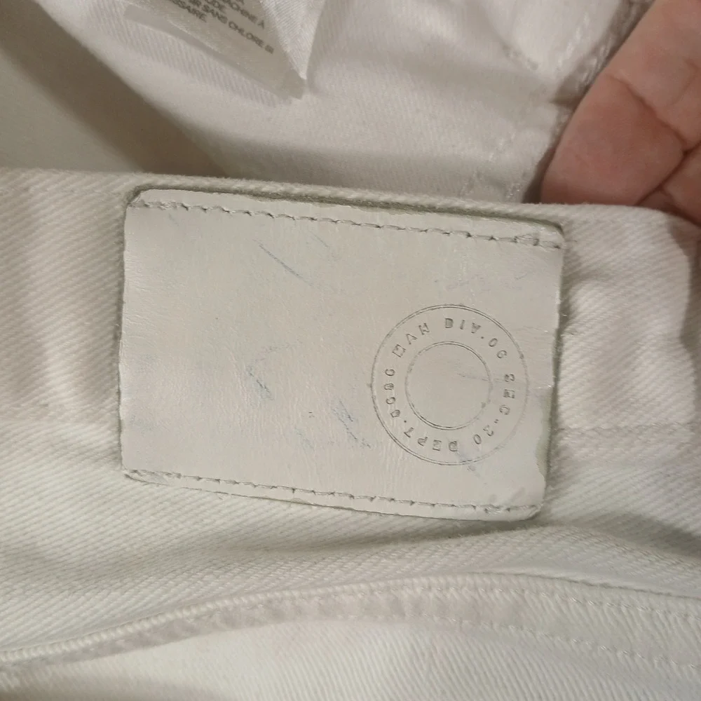 H&M Denim Shorts Mens 30 White Cotton 5-Pocket Twill‎ PN 03988714